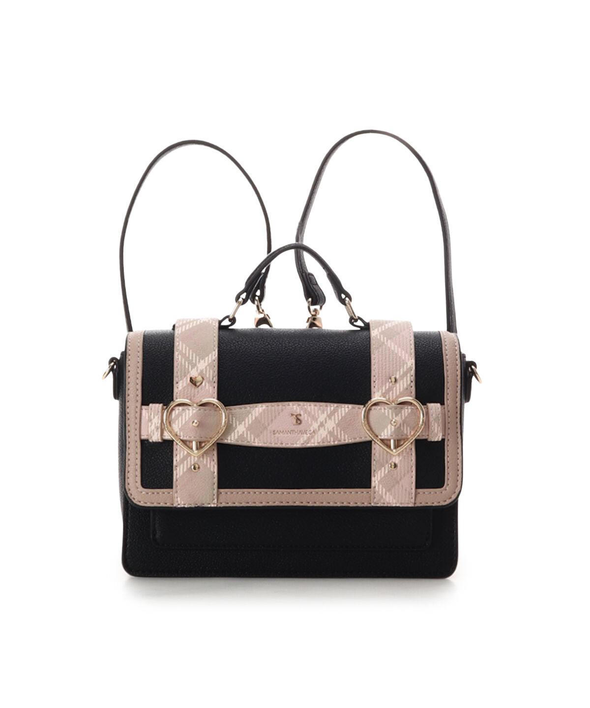 Samantha Vega「チェックハートベルトサッチェルショルダーバッグ」|ショルダー・メッセンジャー|