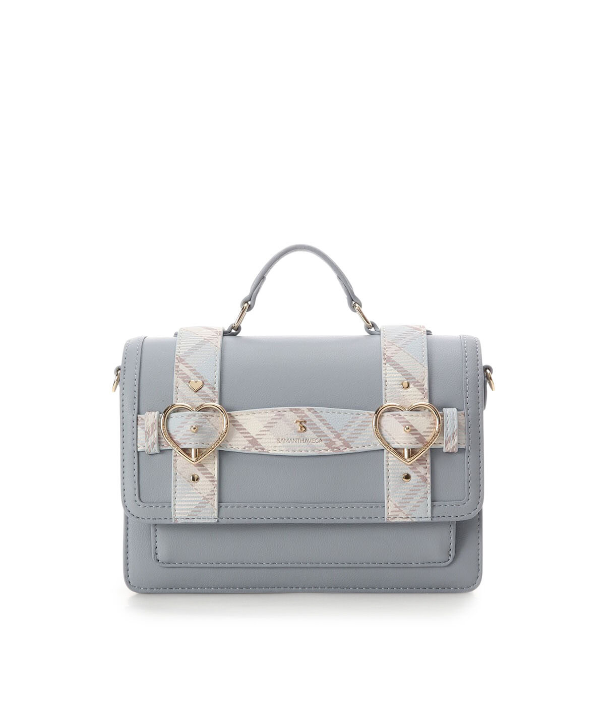 Samantha Vega「チェックハートベルトサッチェルショルダーバッグ」|ショルダー・メッセンジャー|