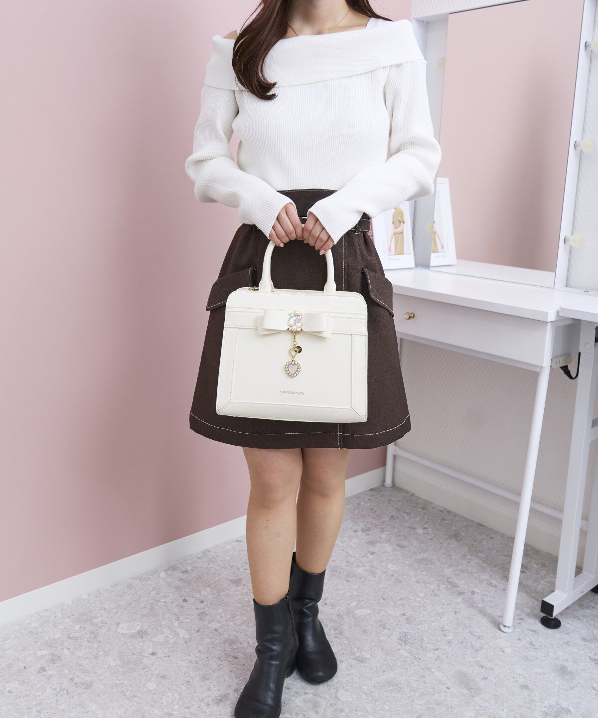 Samantha Vega「ジュエルリボンハンドバッグ」|ハンドバッグ|