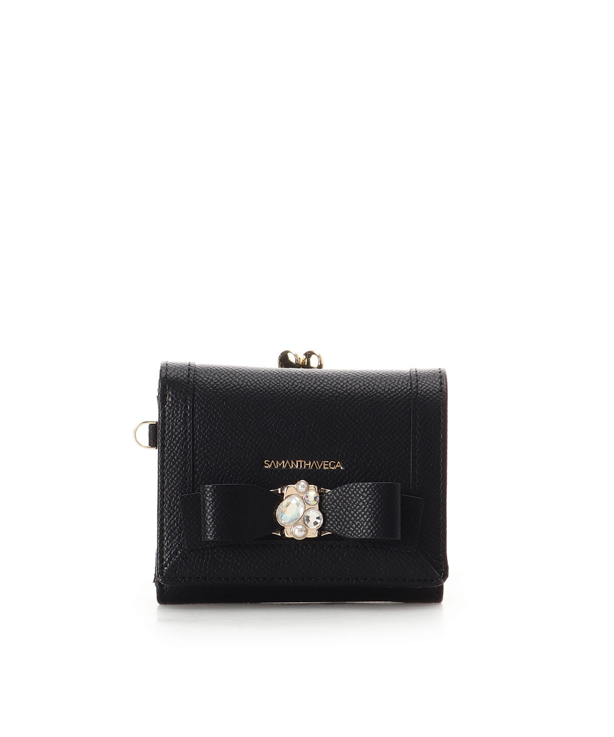 Samantha Vega「ジュエルリボン折財布」|財布|ブラック