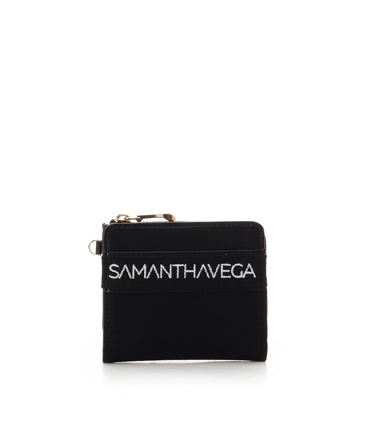 Samantha Vega「ロゴテープ折財布」|財布|ブラック
