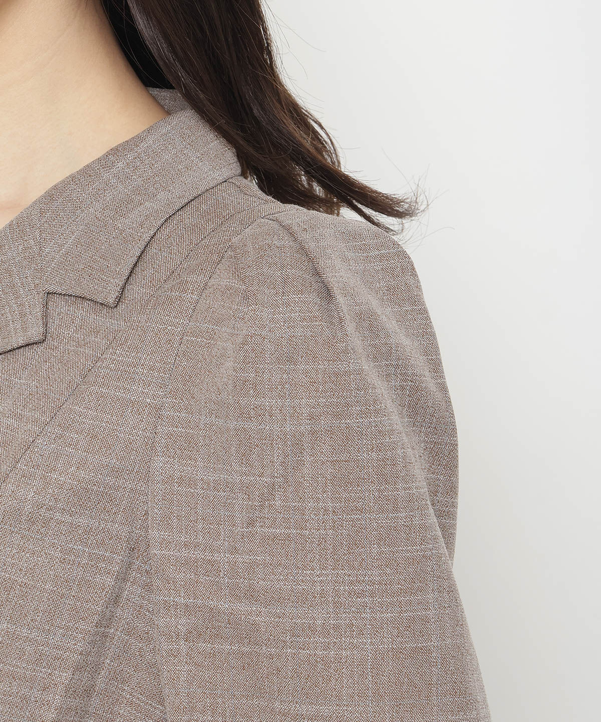 アンドクチュール「パワショルテーラーカラー長袖ワンピース」|ワンピース|