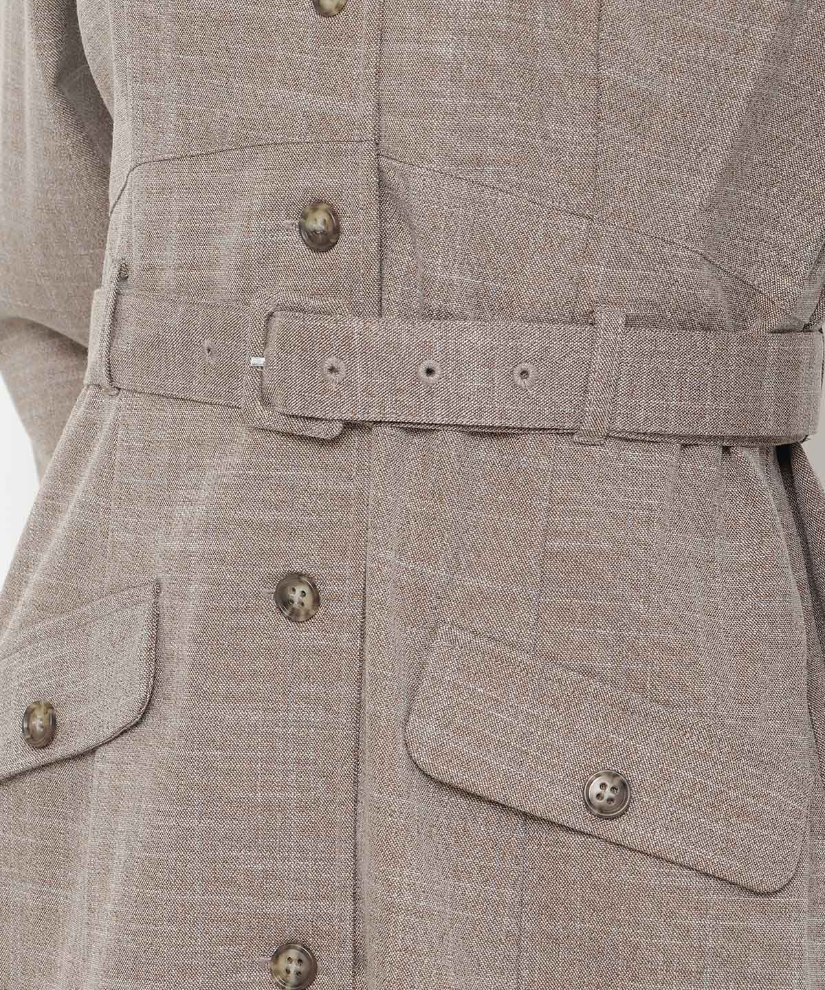 アンドクチュール「パワショルテーラーカラー長袖ワンピース」|ワンピース|