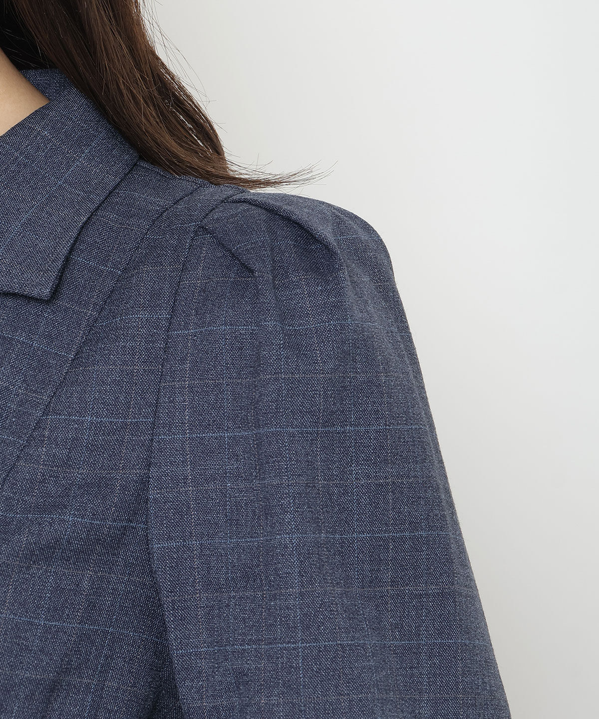 アンドクチュール「パワショルテーラーカラー長袖ワンピース」|ワンピース|