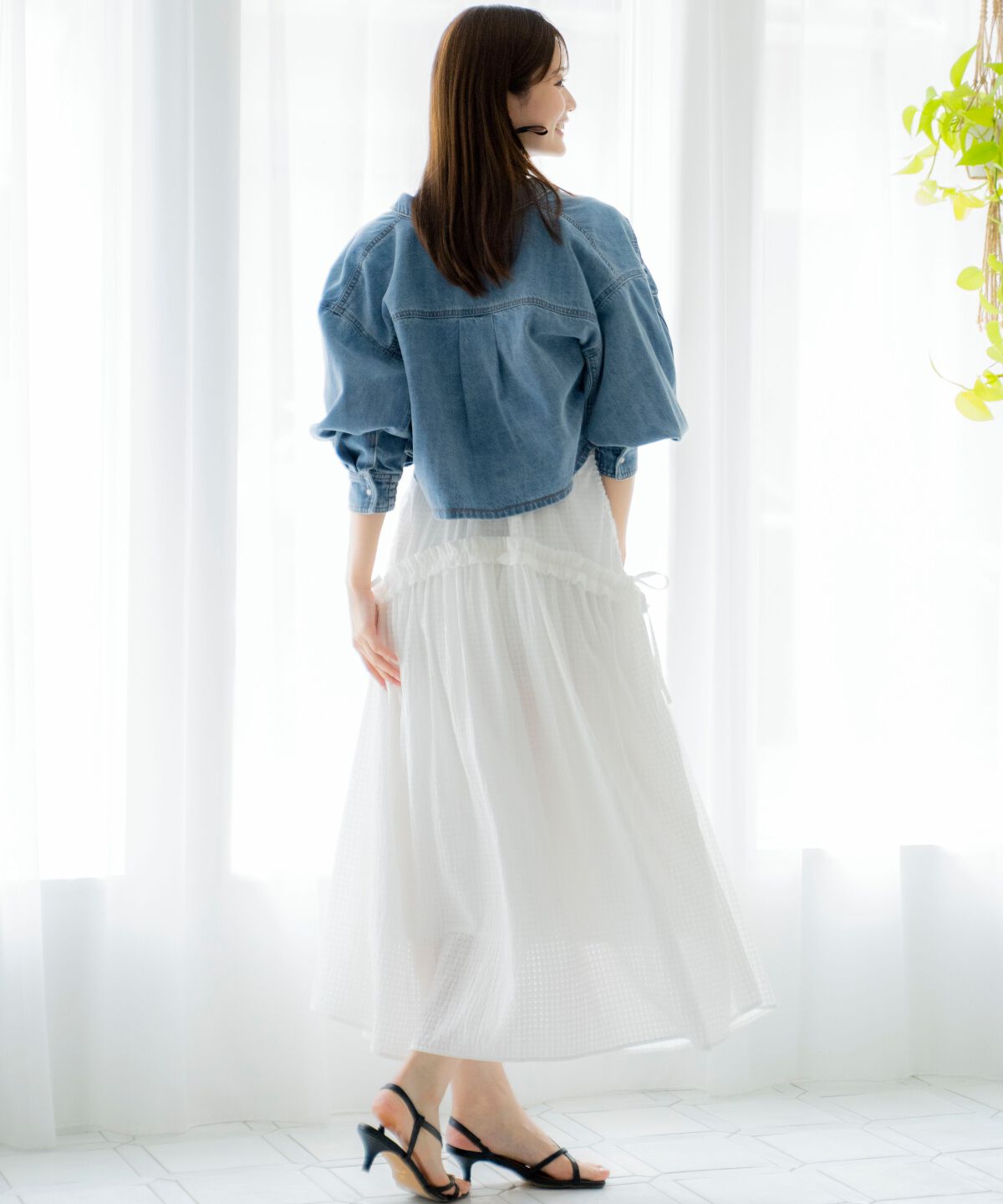 アンドクチュール「ライトデニムシャツジャケット」|デニムジャケット|