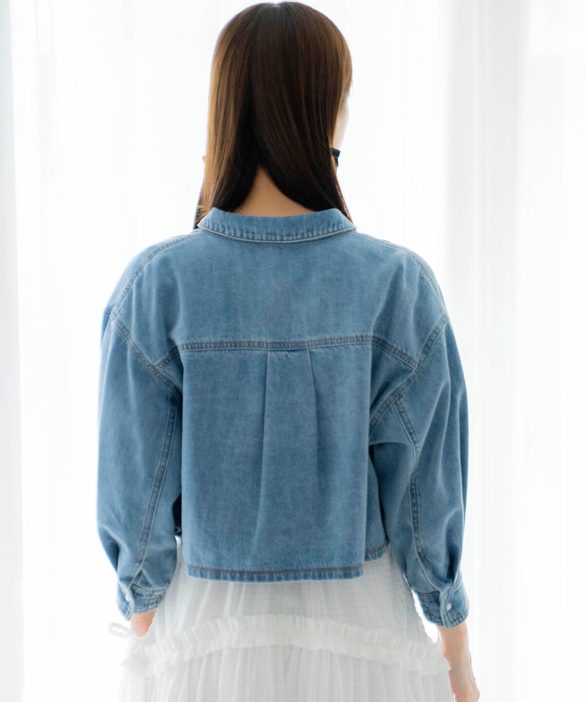 アンドクチュール「ライトデニムシャツジャケット」|デニムジャケット|