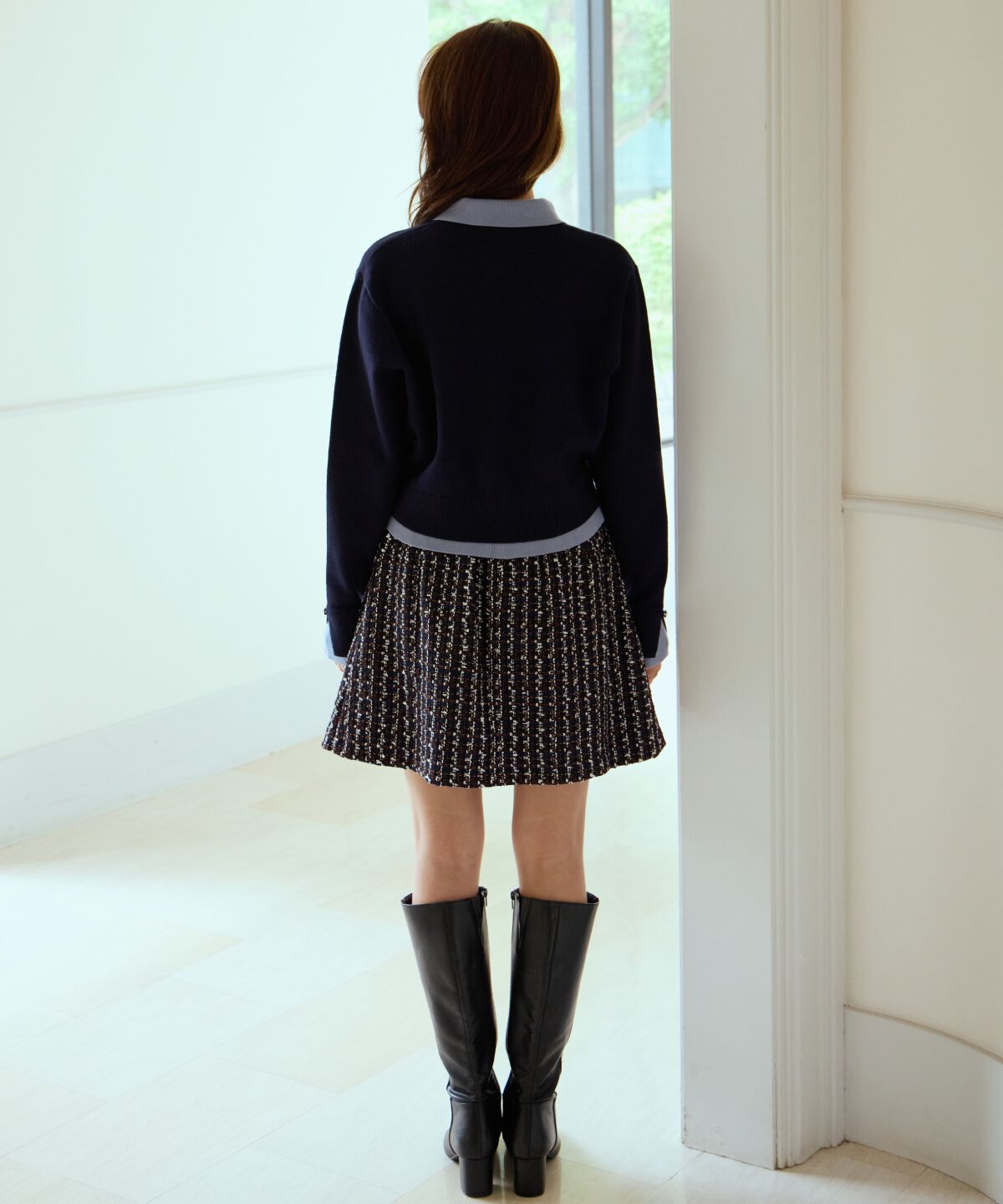 アンドクチュール「レイヤードライクニットカーデ」|カーディガン|