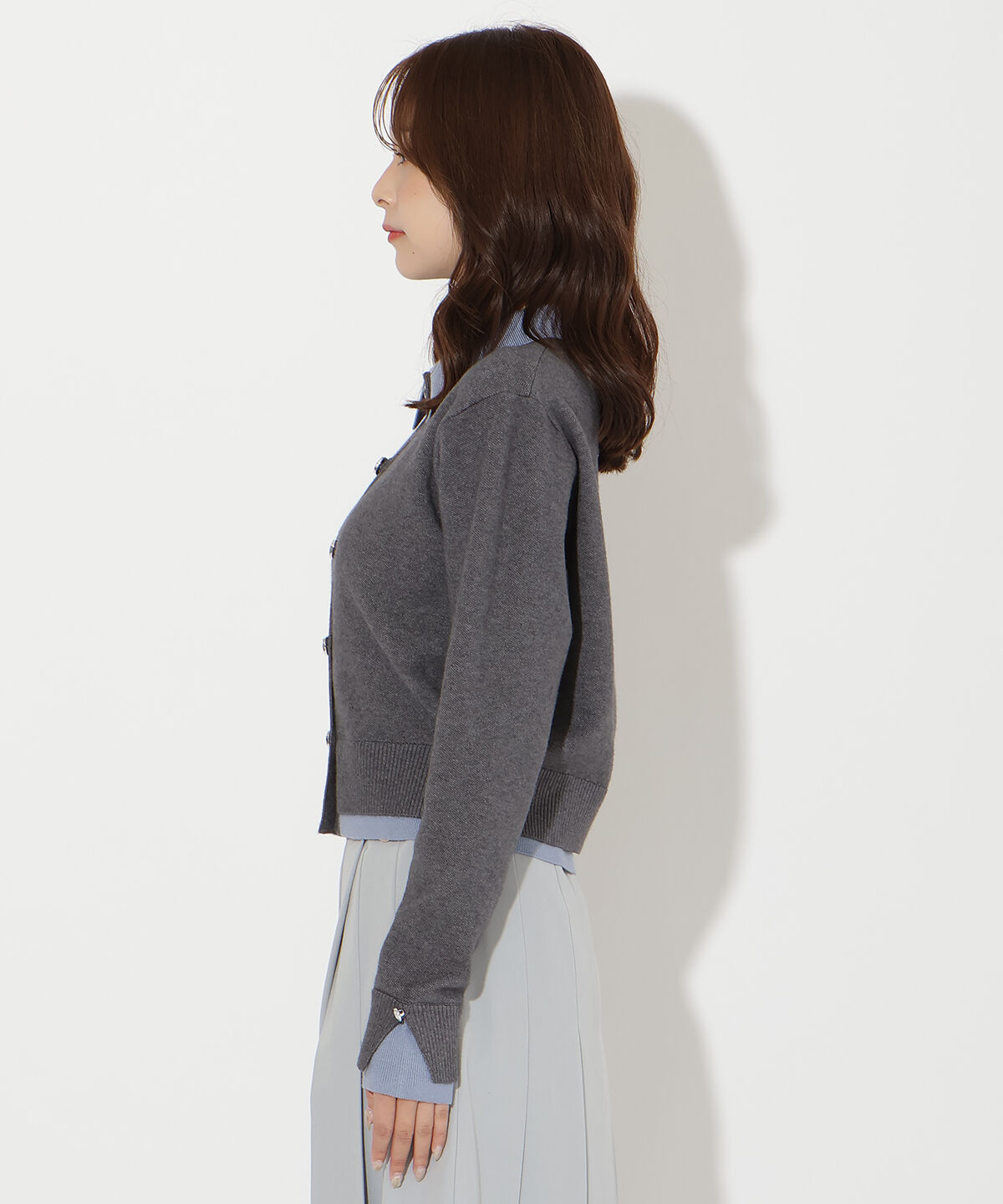 アンドクチュール「レイヤードライクニットカーデ」|カーディガン|