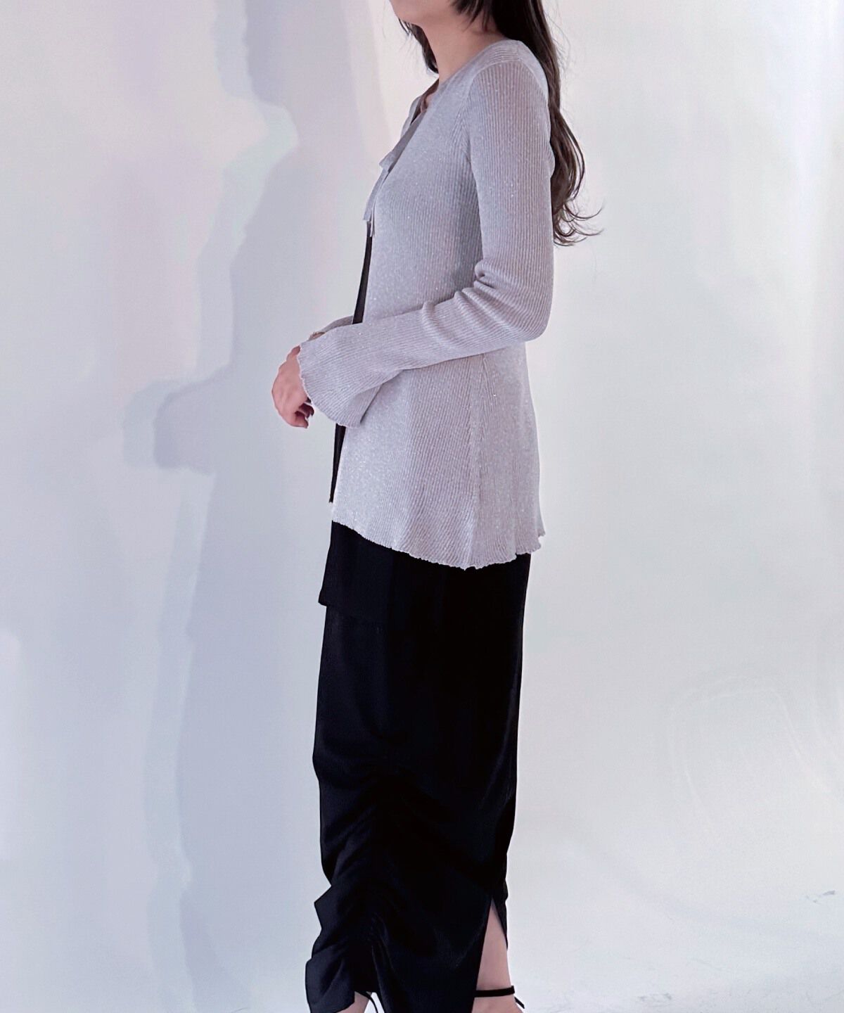 REDYAZEL「ミリタリーポケットデザインドロストマキシスカート」|タイト|