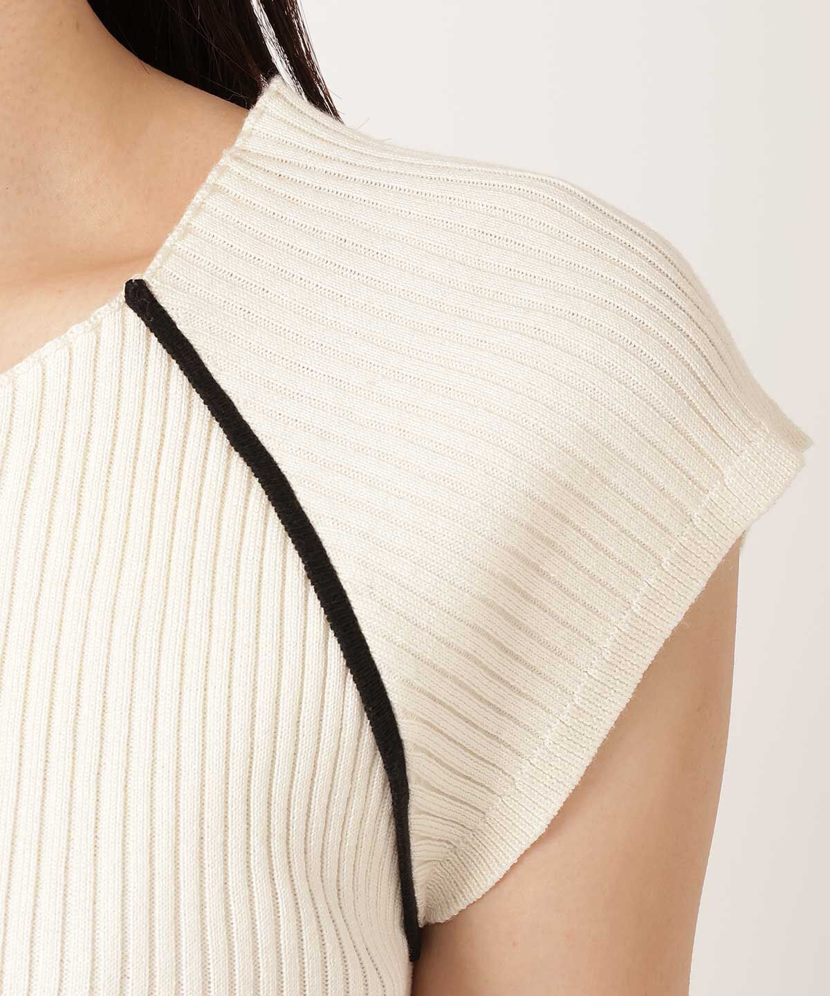 REDYAZEL「ラインフレンチスリーブニットプルオーバー」|ニット・セーター|