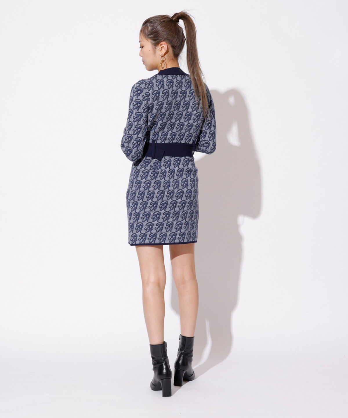 REDYAZEL「モノグラムジャガードニットワンピース」|ワンピース|