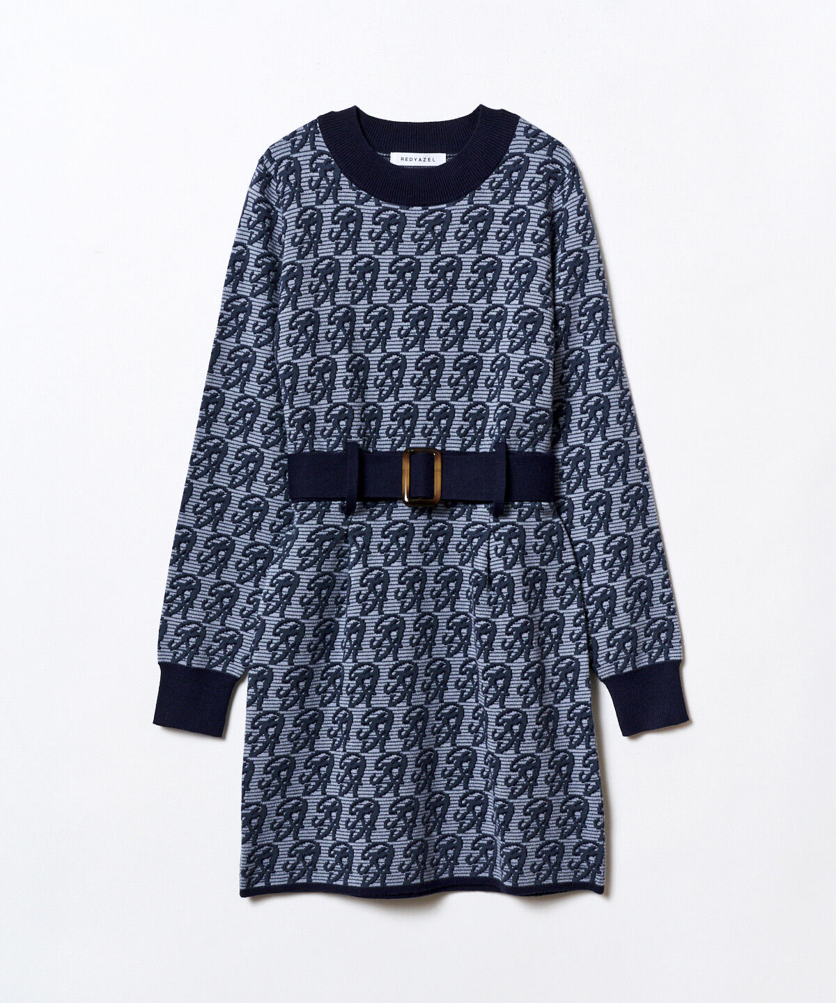REDYAZEL「モノグラムジャガードニットワンピース」|ワンピース|