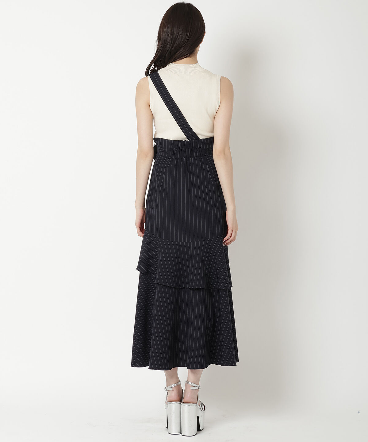 REDYAZEL「サス付きアシメフレアスカート」|フレア|