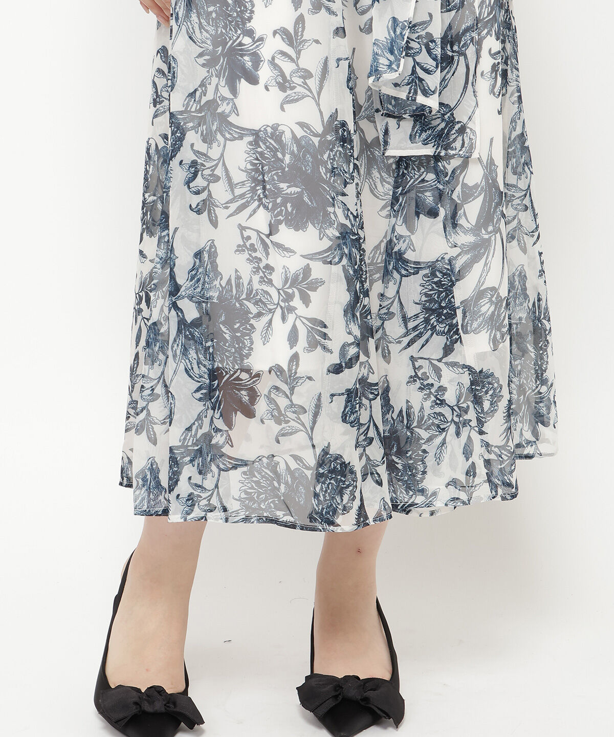 REDYAZEL「フラワープリントスカート」|フレア|