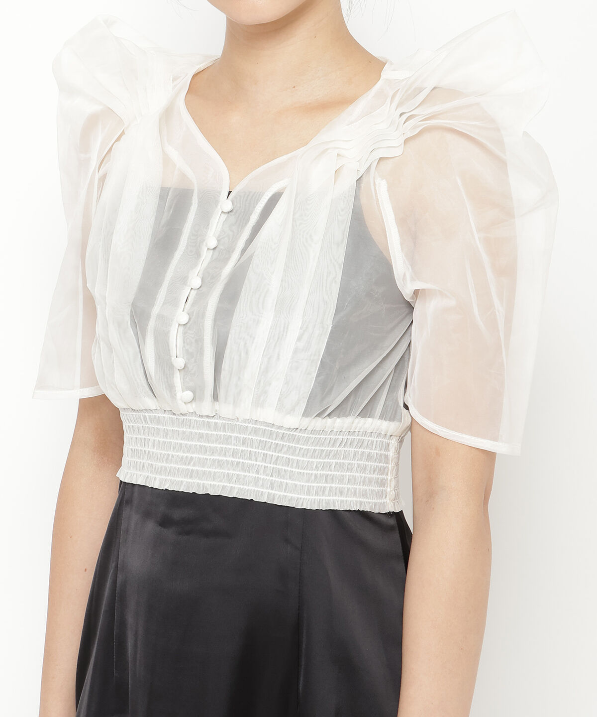 REDYAZEL「シアーブラウス＆キャミワンピースセット」|ワンピース|