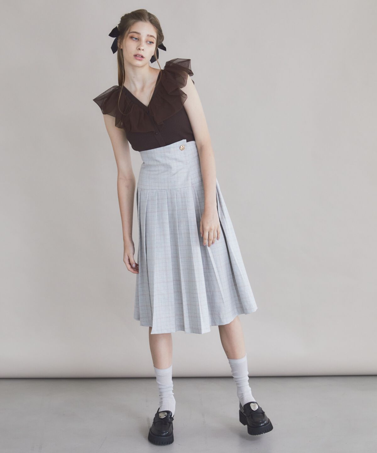 REDYAZEL「チュールドッキングニット」|ニット・セーター|