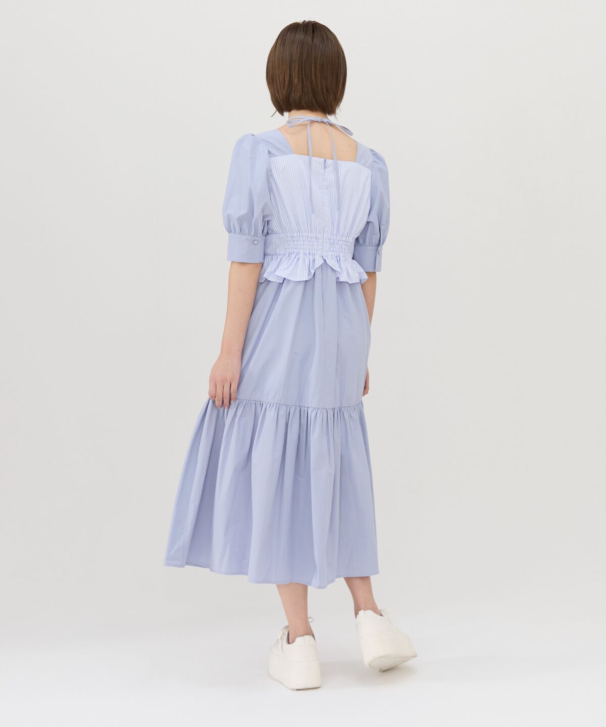 REDYAZEL「ストライプビスチェドッキングワンピース」|ワンピース|