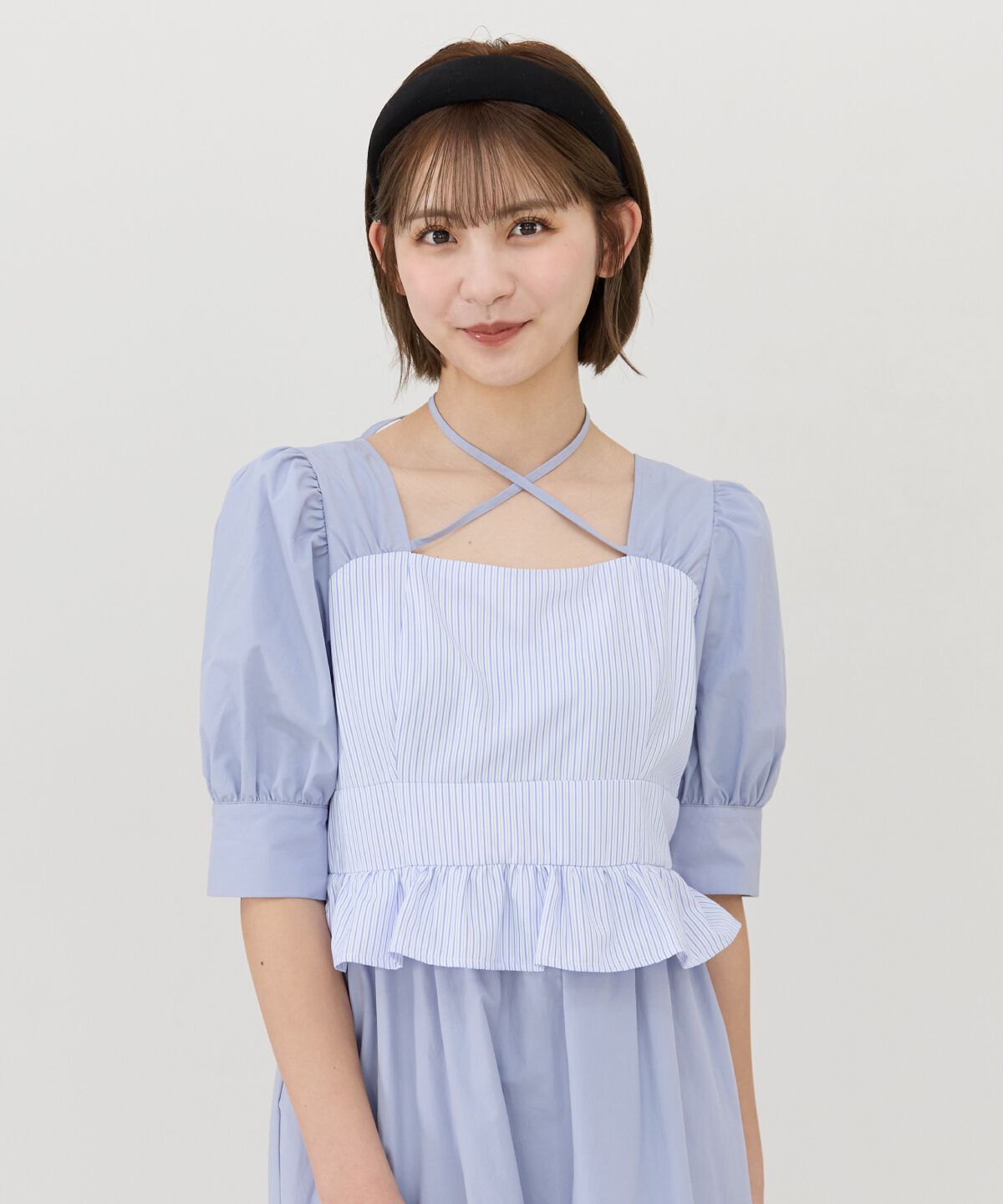 REDYAZEL「ストライプビスチェドッキングワンピース」|ワンピース|