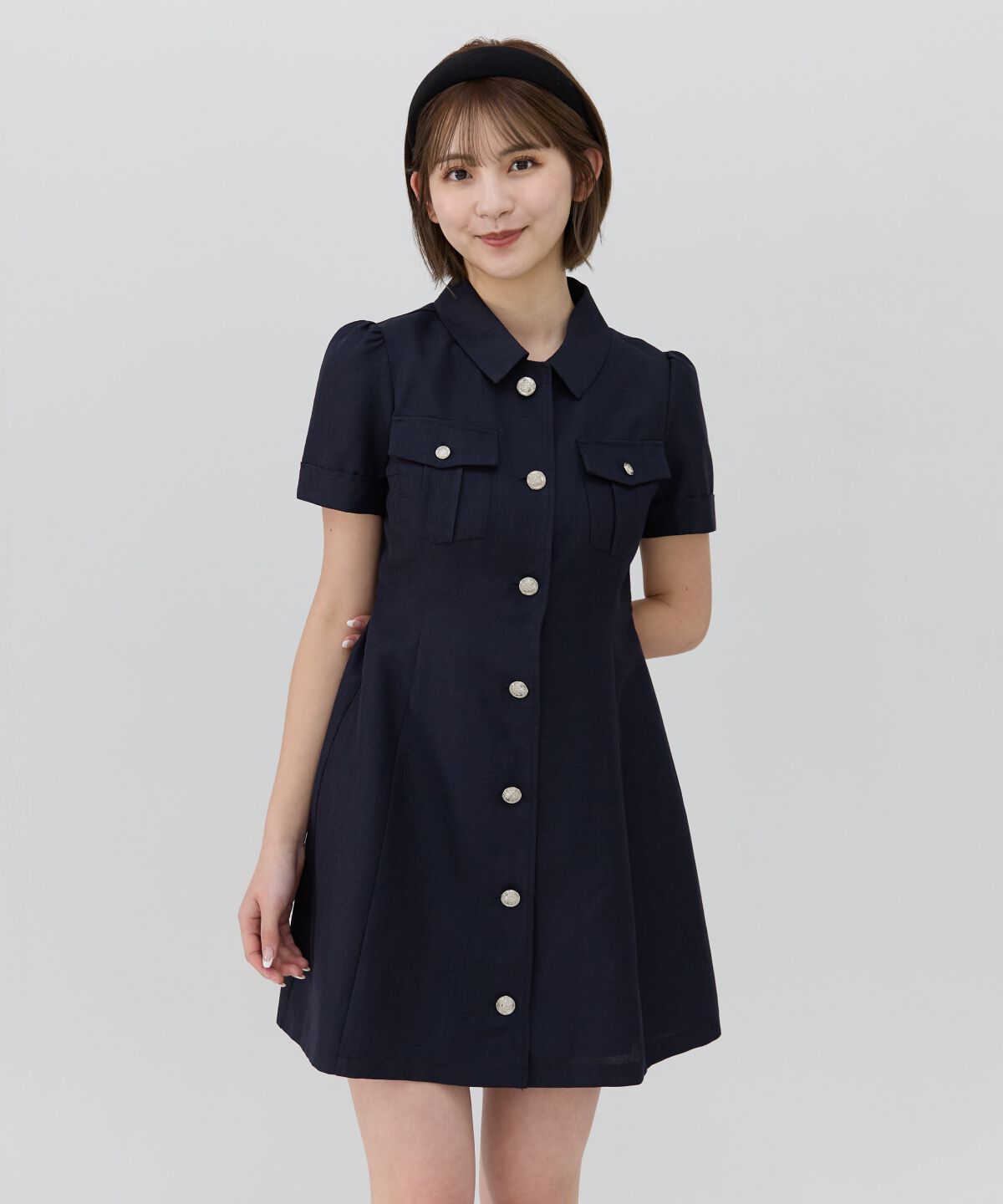 REDYAZEL「エンブレムボタンシャツワンピース」|ワンピース|