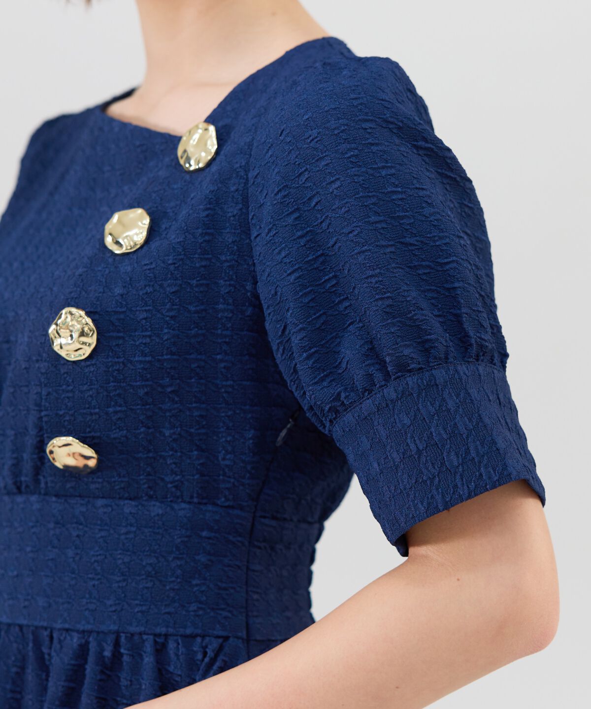 REDYAZEL「ニュアンスボタンジャガードワンピース」|ワンピース|