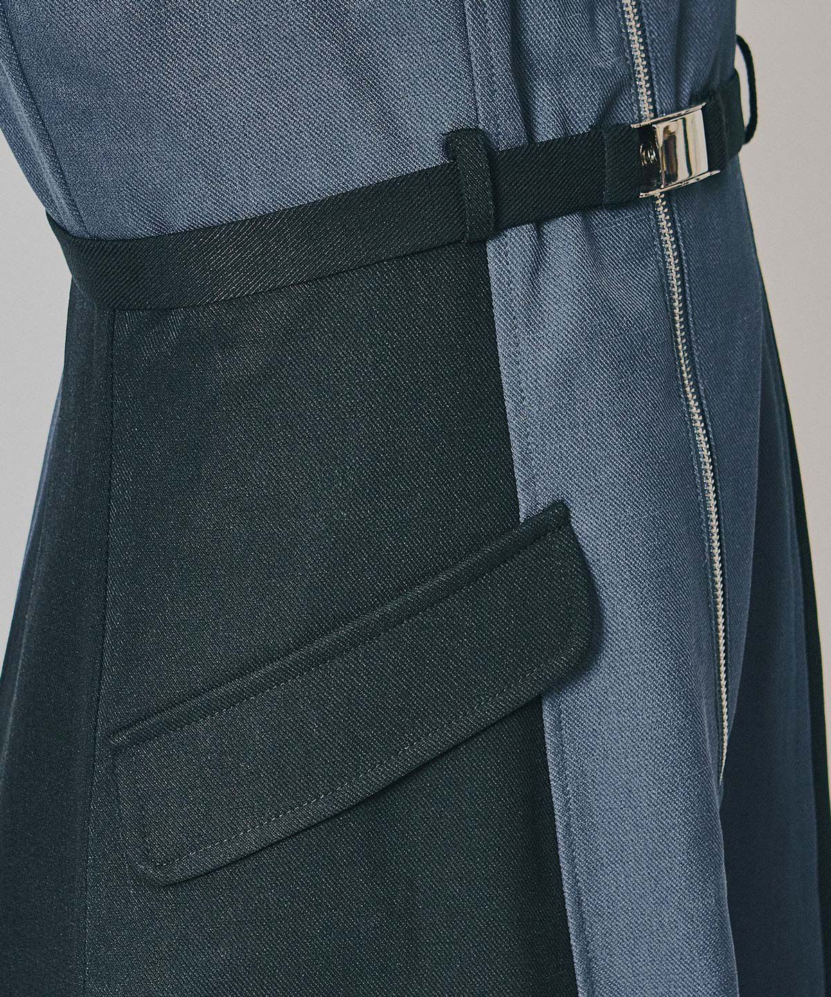 REDYAZEL「フロントジップバイカラージャンスカ」|ワンピース|