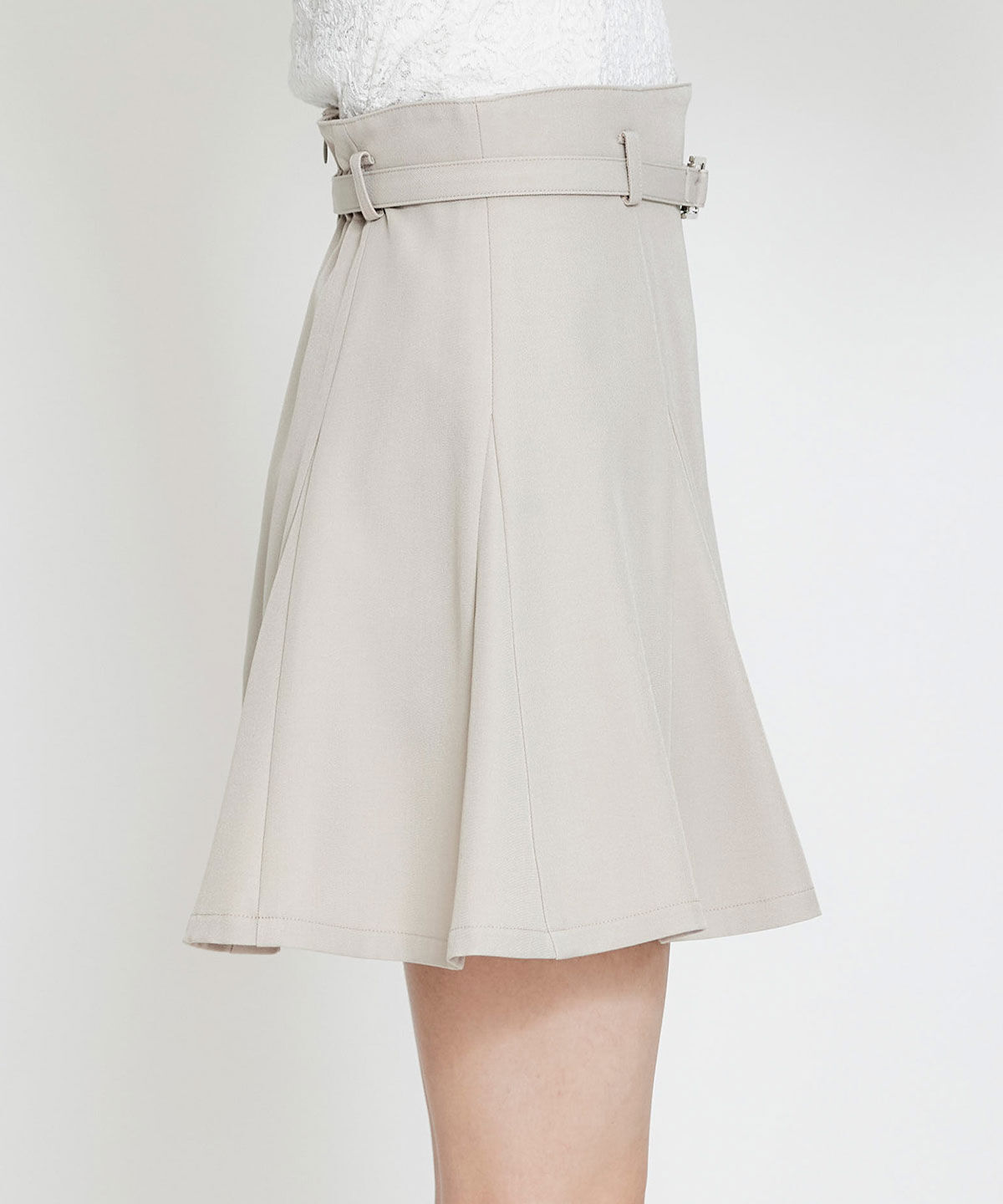 REDYAZEL「ベルトチューリップミニスカート」|フレア|