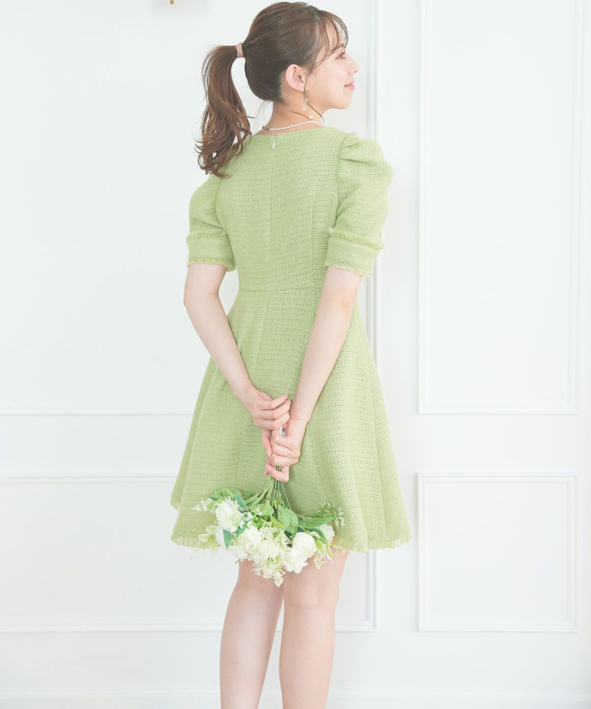 WILLSELECTION「ツィードフリンジミニワンピース」|ワンピース|