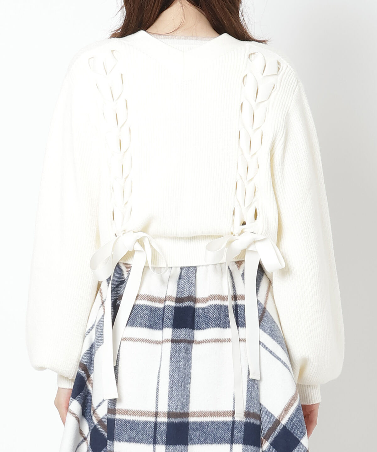 WILLSELECTION「バックレースアップカーディガン」|カーディガン|