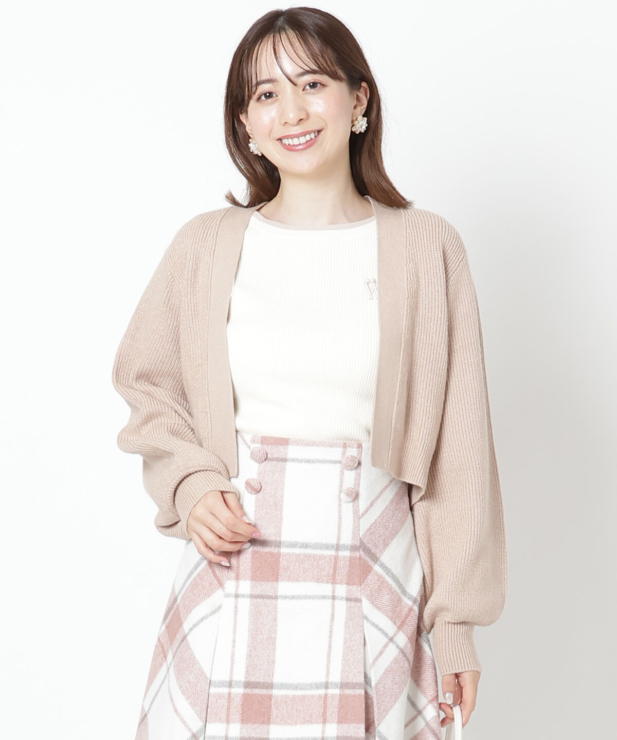 WILLSELECTION「バックレースアップカーディガン」|カーディガン|ベージュ