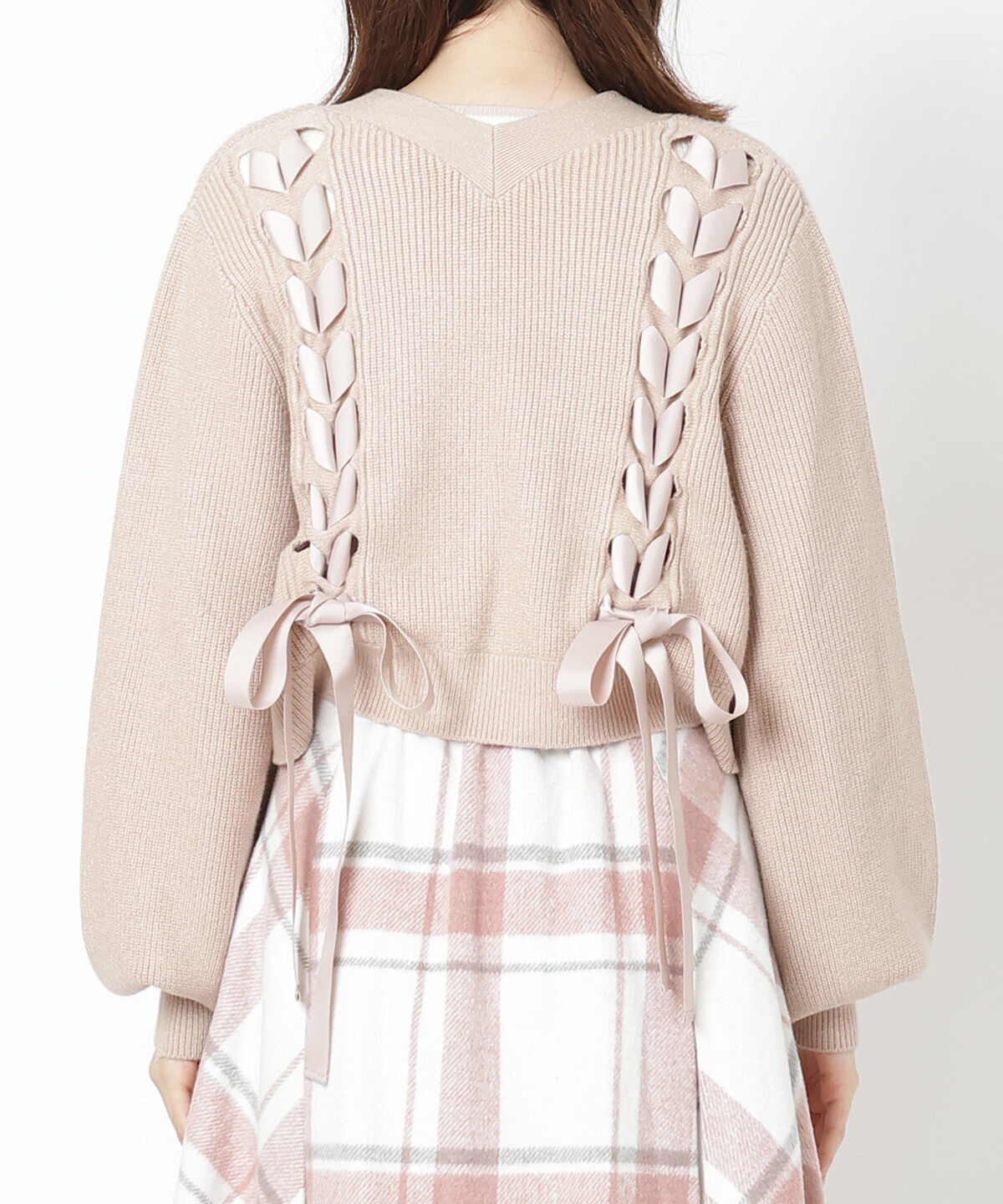 WILLSELECTION「バックレースアップカーディガン」|カーディガン|