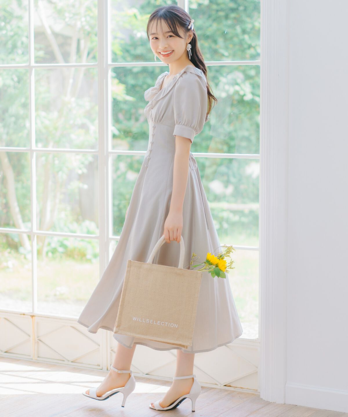 WILLSELECTION「フリルカシュクールフレアワンピース」|ワンピース|