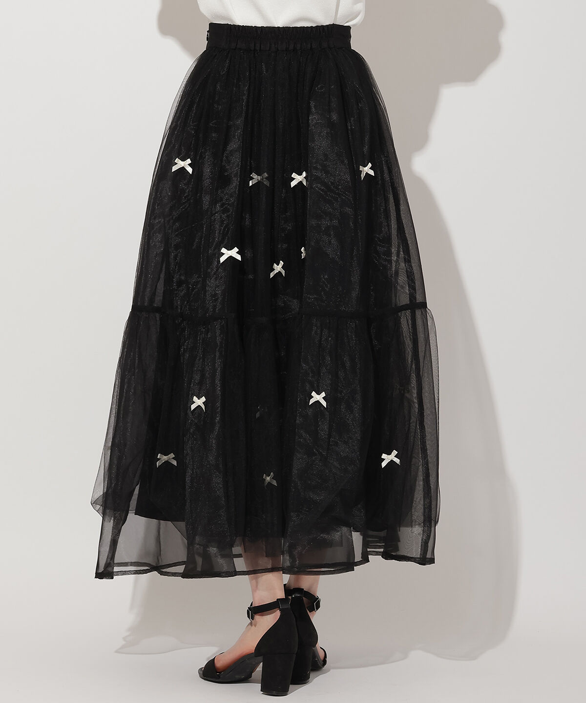 WILLSELECTION「リボンデザインチュールスカート」|フレア|