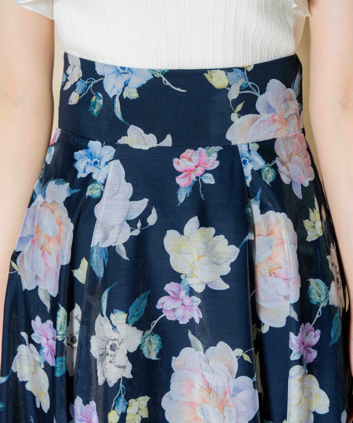 WILLSELECTION「マルチフラワーフレアスカート」|フレア|