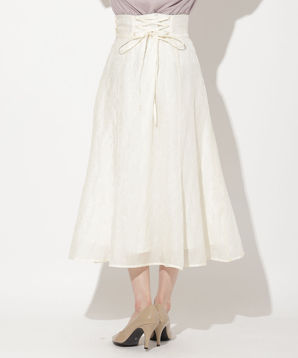 WILLSELECTION「エンボスジャガードフレアスカート」|フレア|