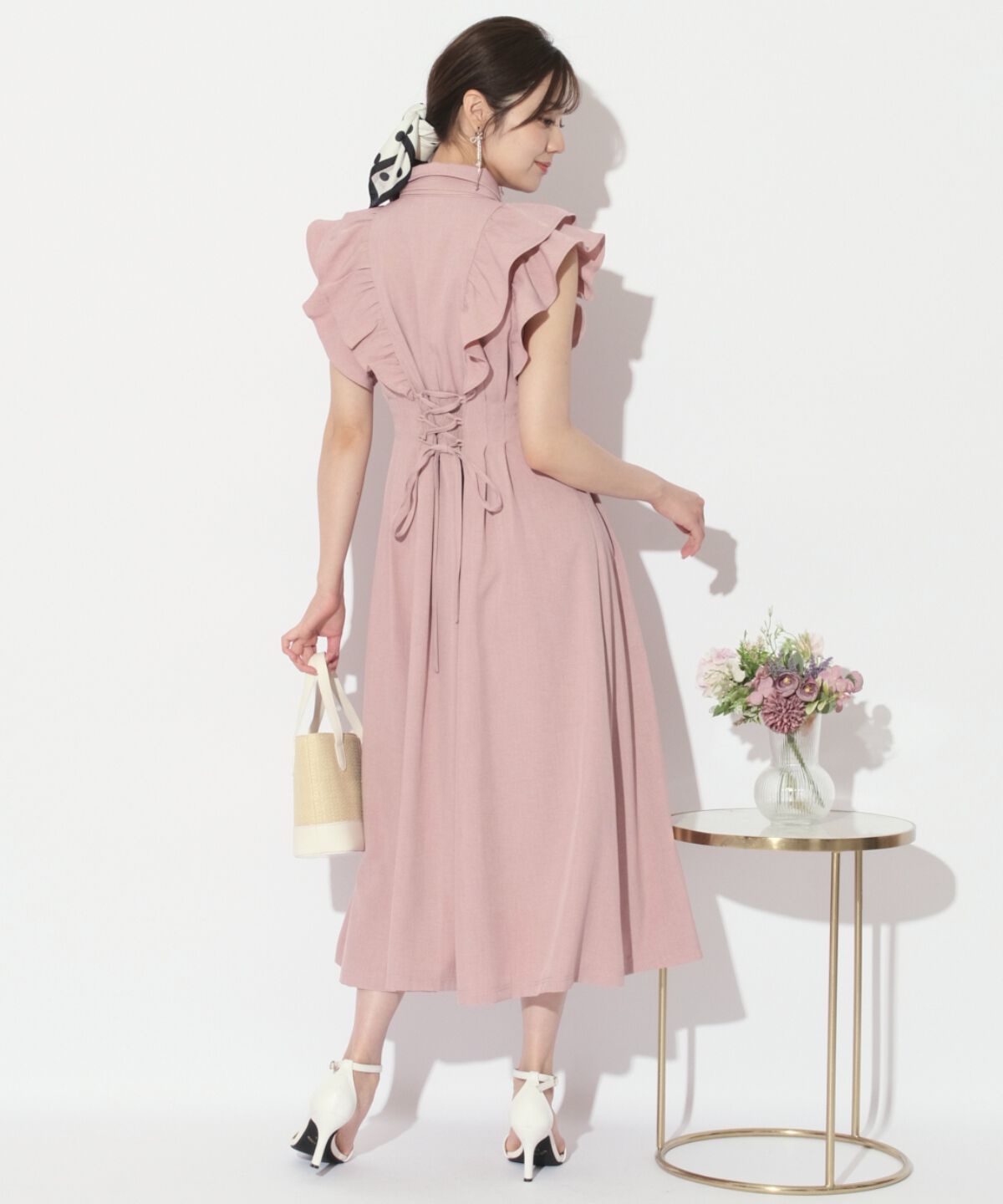 WILLSELECTION「リボンタイタックウエストシャツワンピース」|ワンピース|