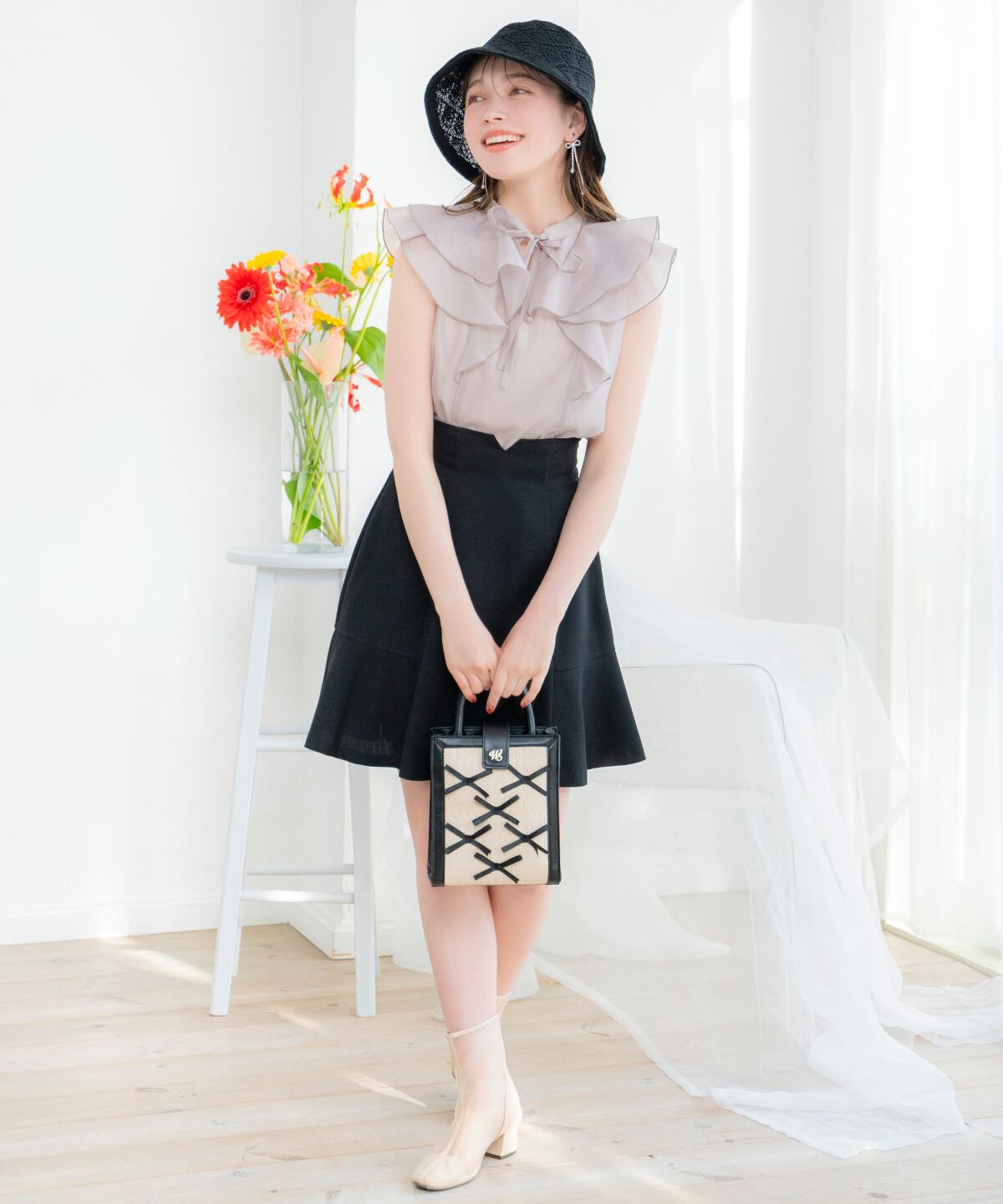 WILLSELECTION「ナローリボンシアーブラウス」|シャツ・ブラウス|