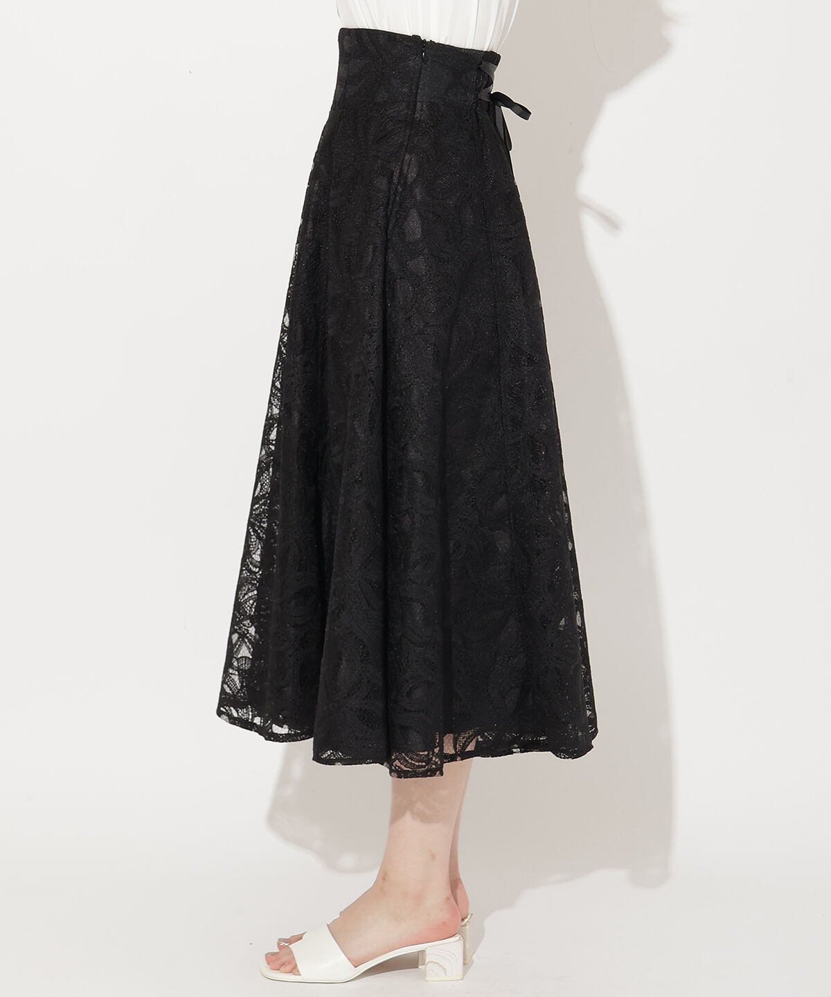 WILLSELECTION「リボンレーススカート」|フレア|