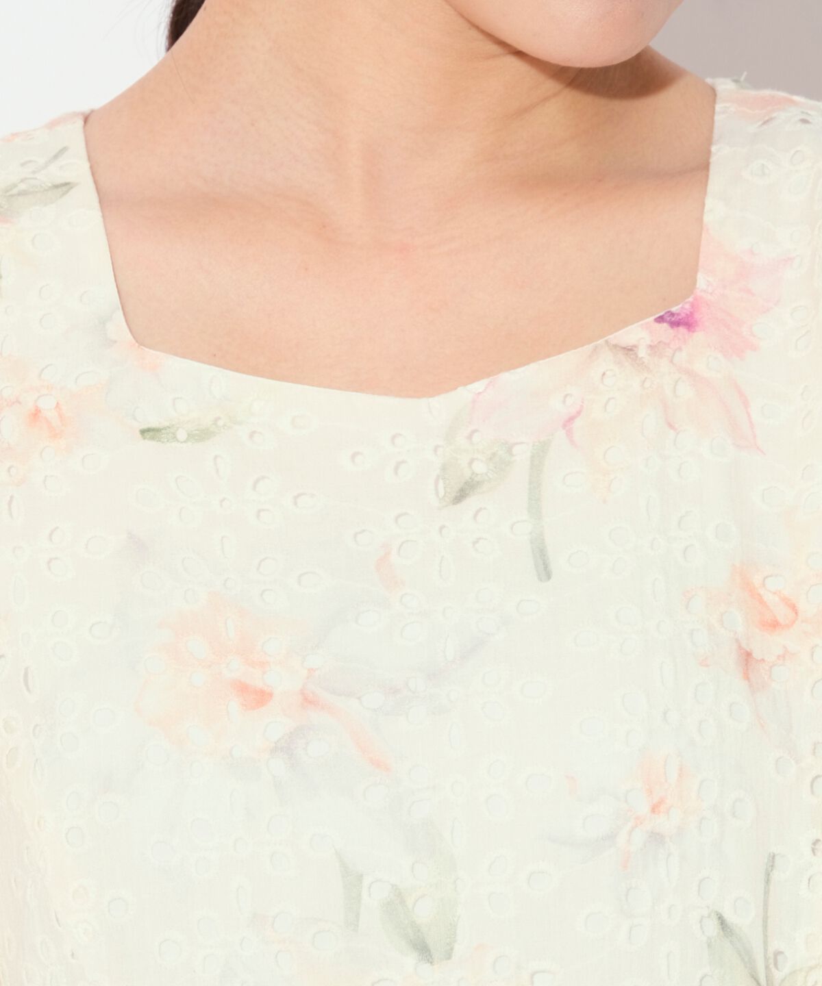 WILLSELECTION「レースフラワープリントワンピース」|ワンピース|