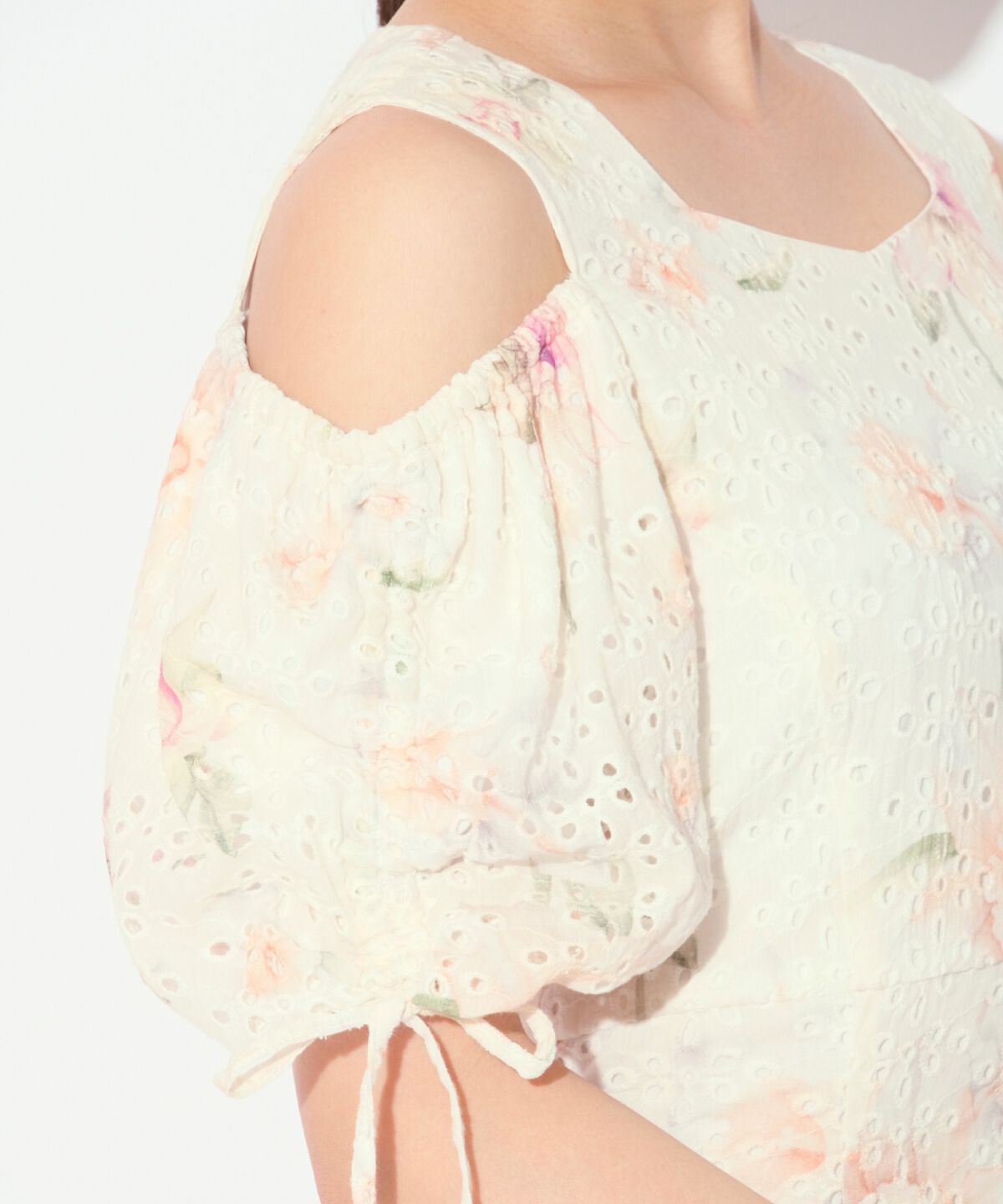 WILLSELECTION「レースフラワープリントワンピース」|ワンピース|