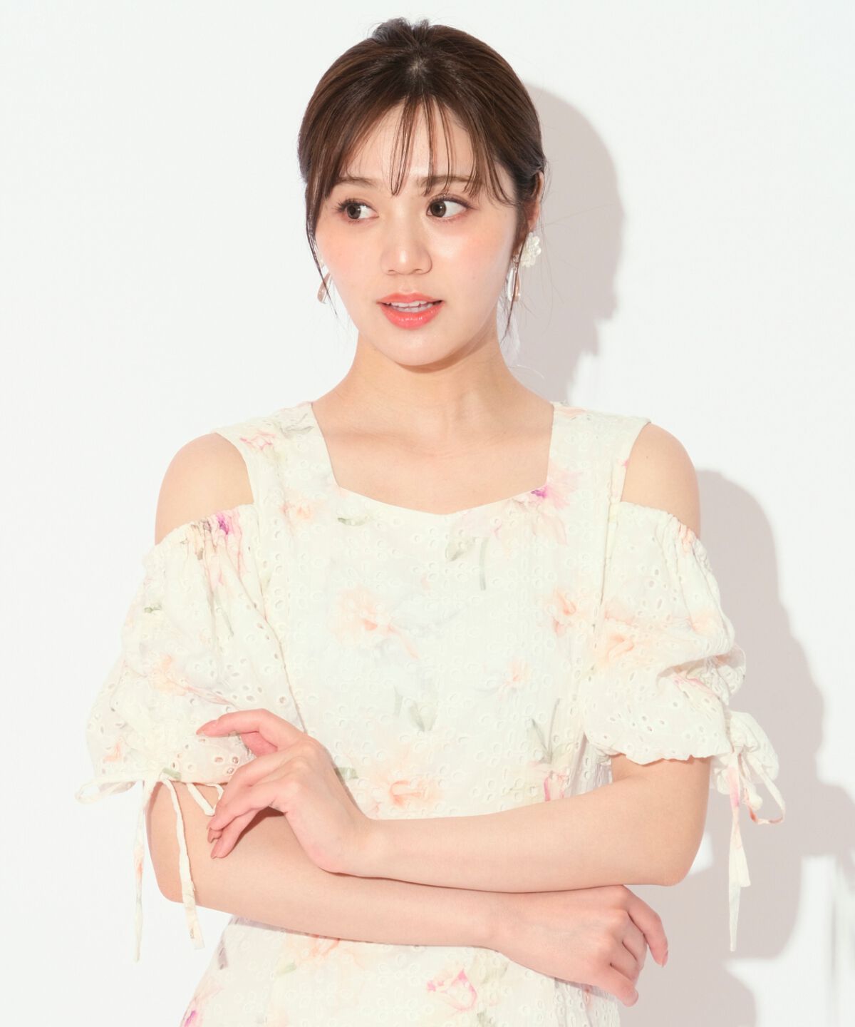 WILLSELECTION「レースフラワープリントワンピース」|ワンピース|