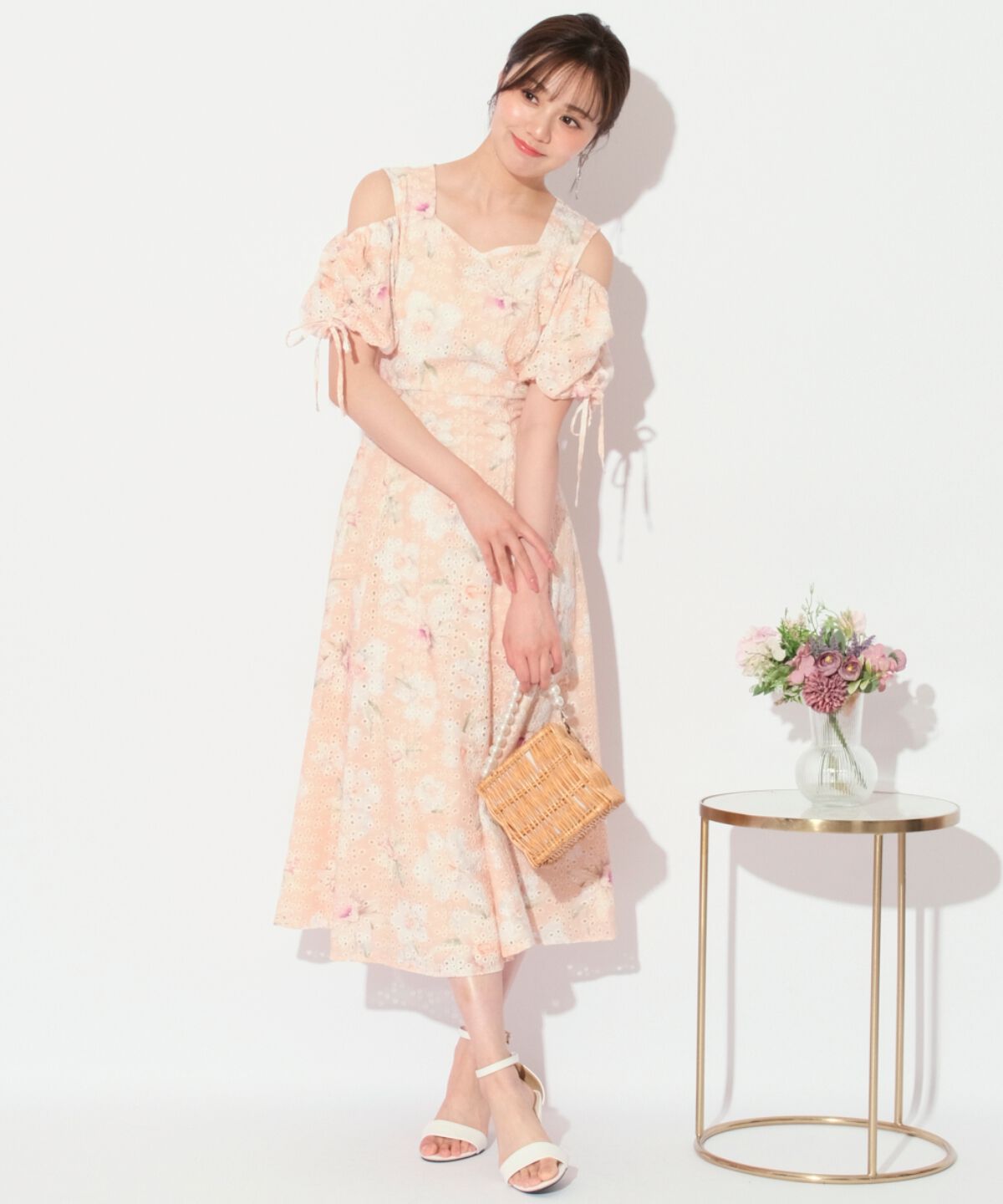 WILLSELECTION「レースフラワープリントワンピース」|ワンピース|