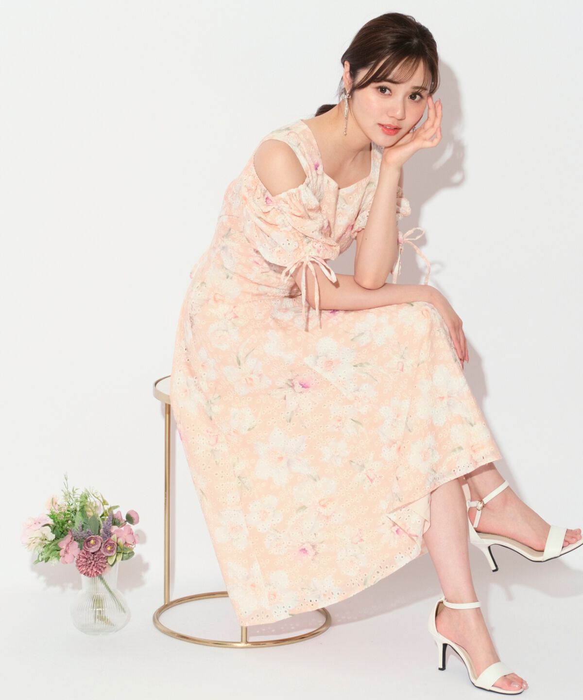 WILLSELECTION「レースフラワープリントワンピース」|ワンピース|