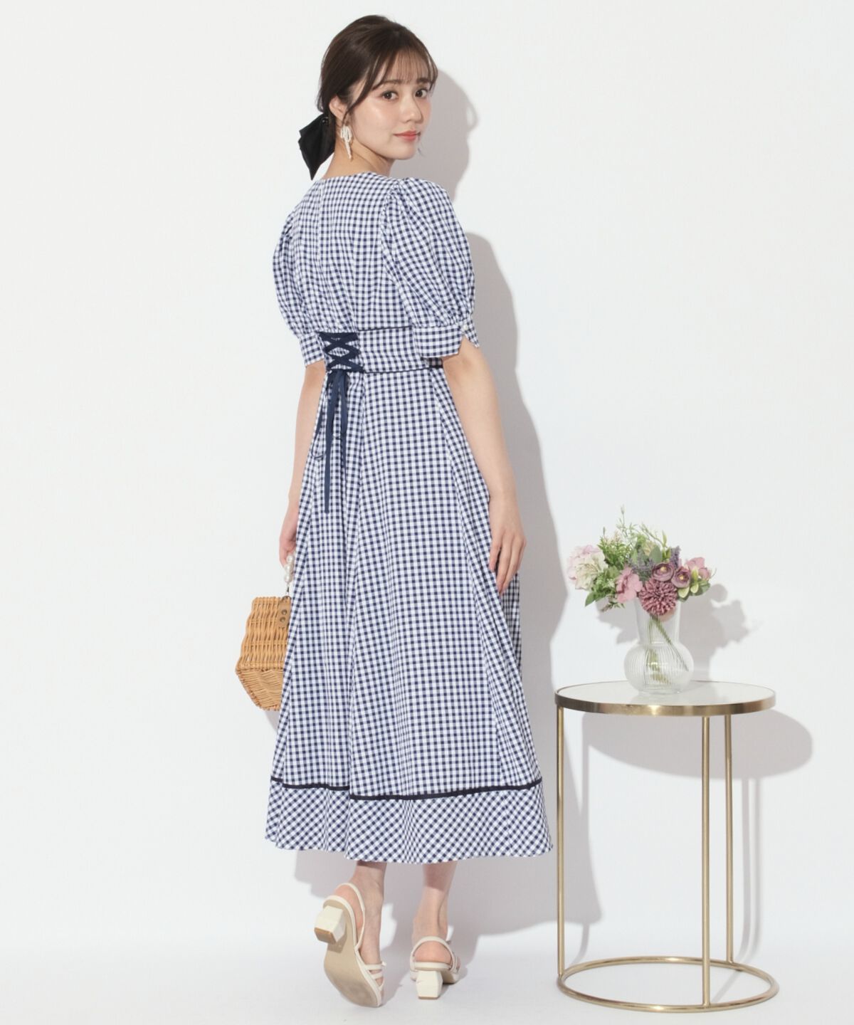 WILLSELECTION「ギンガムパフ袖ワンピース」|ワンピース|