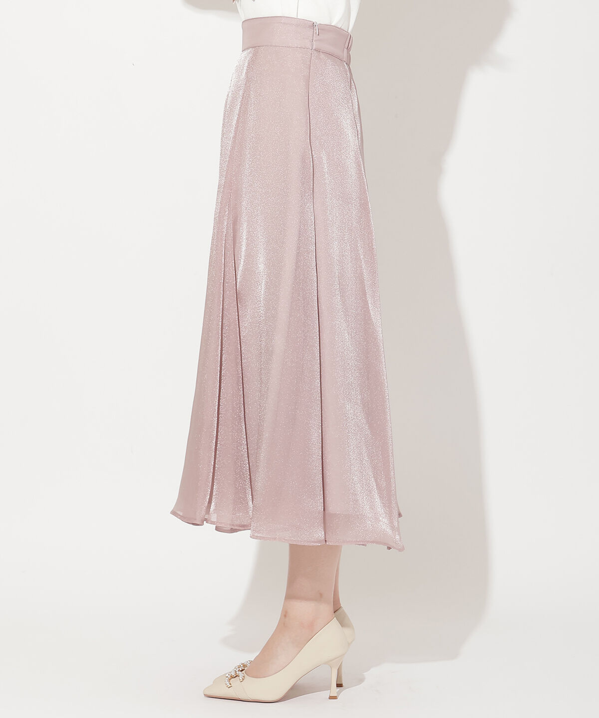 WILLSELECTION「シャイニーフレアスカート」|フレア|