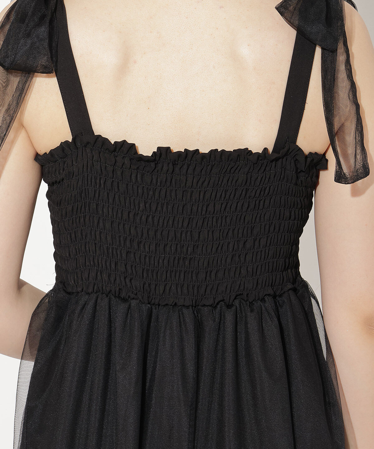 WILLSELECTION「ショルダーリボンチュールティアードワンピース」|ワンピース|