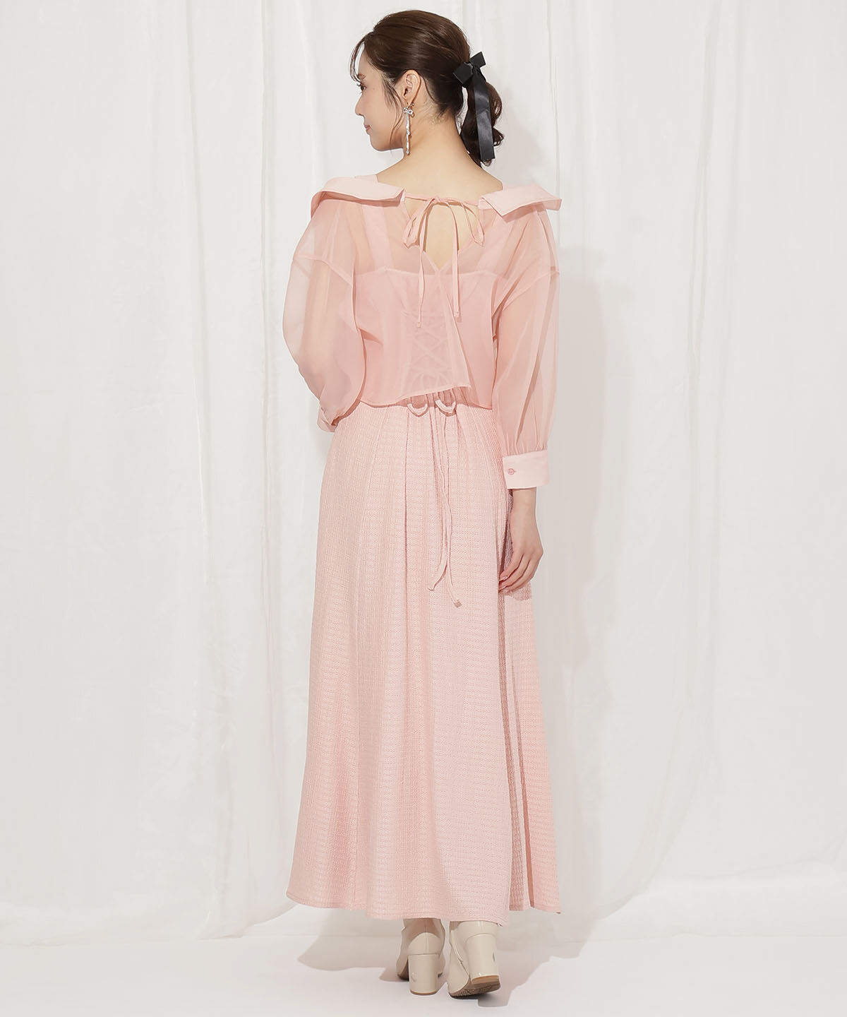 WILLSELECTION「シアーブラウス&times;カットソーマーメイドワンピース」|ワンピース|