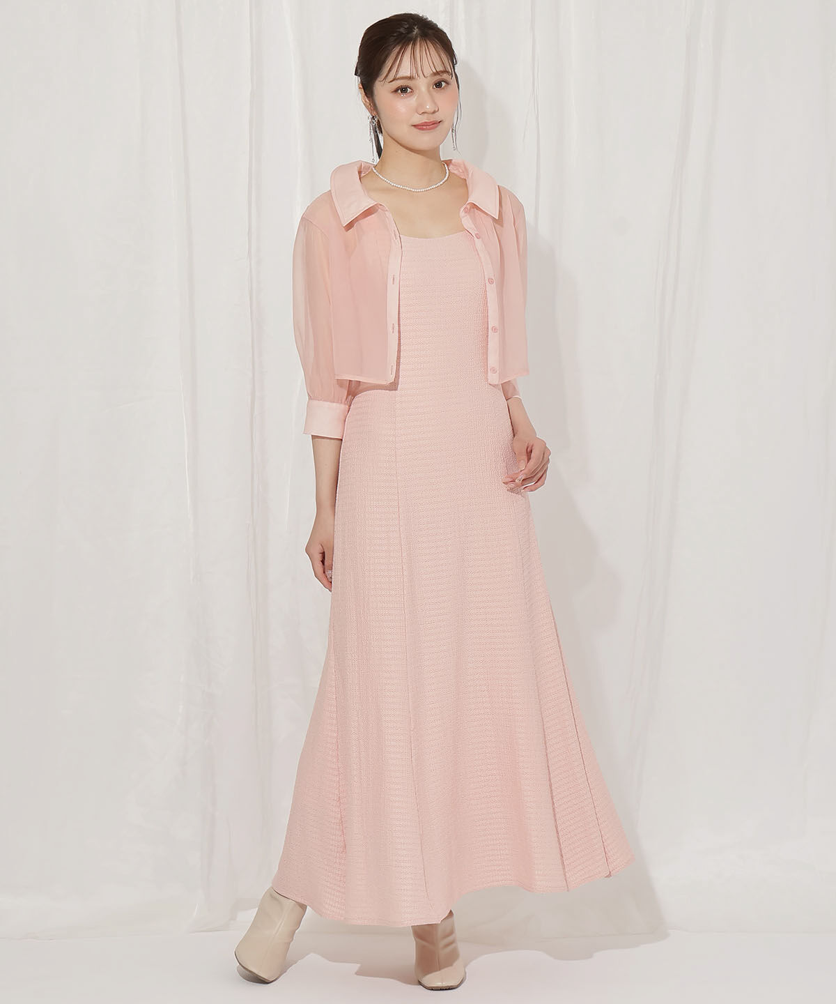 WILLSELECTION「シアーブラウス&times;カットソーマーメイドワンピース」|ワンピース|