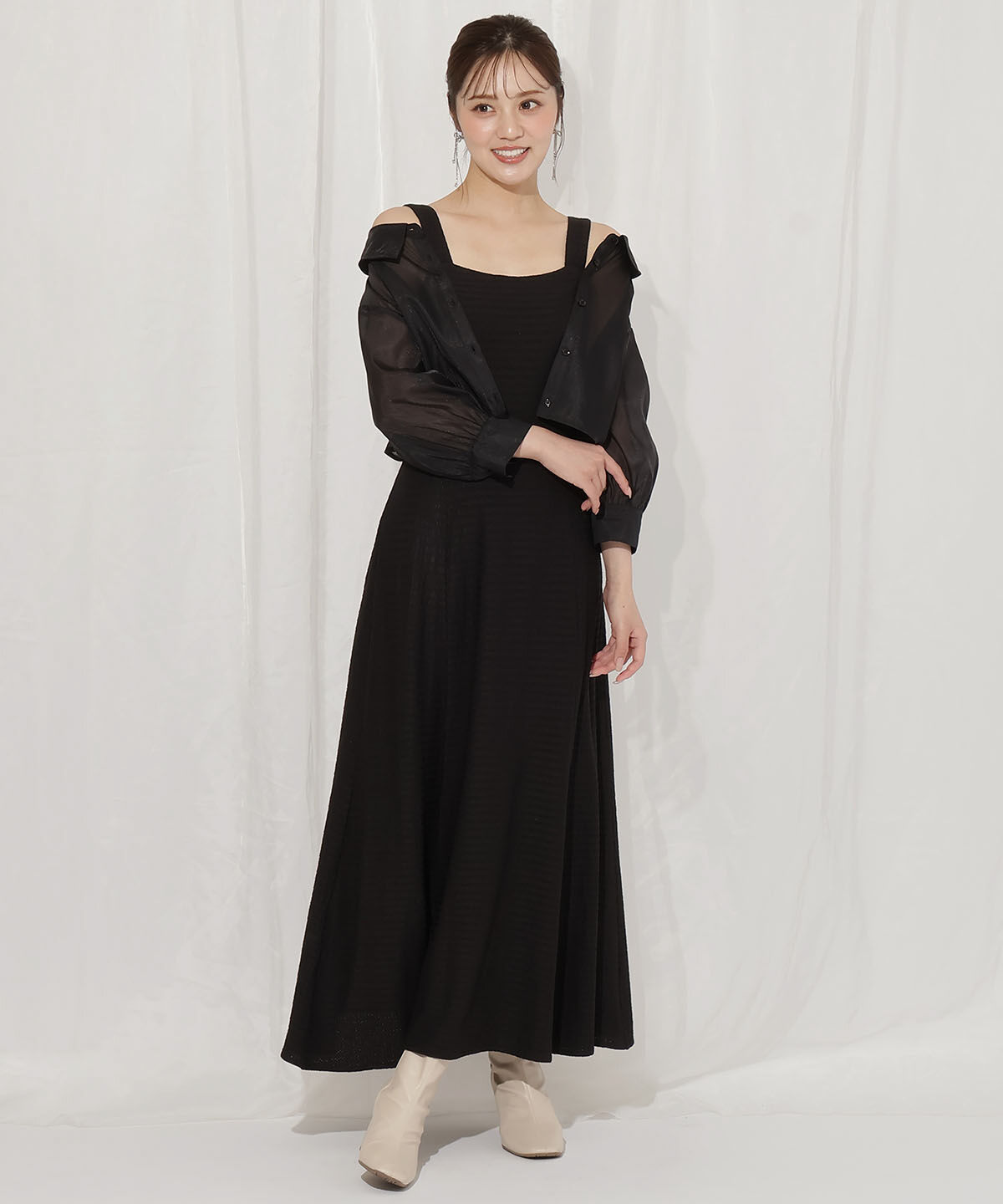 WILLSELECTION「シアーブラウス&times;カットソーマーメイドワンピース」|ワンピース|