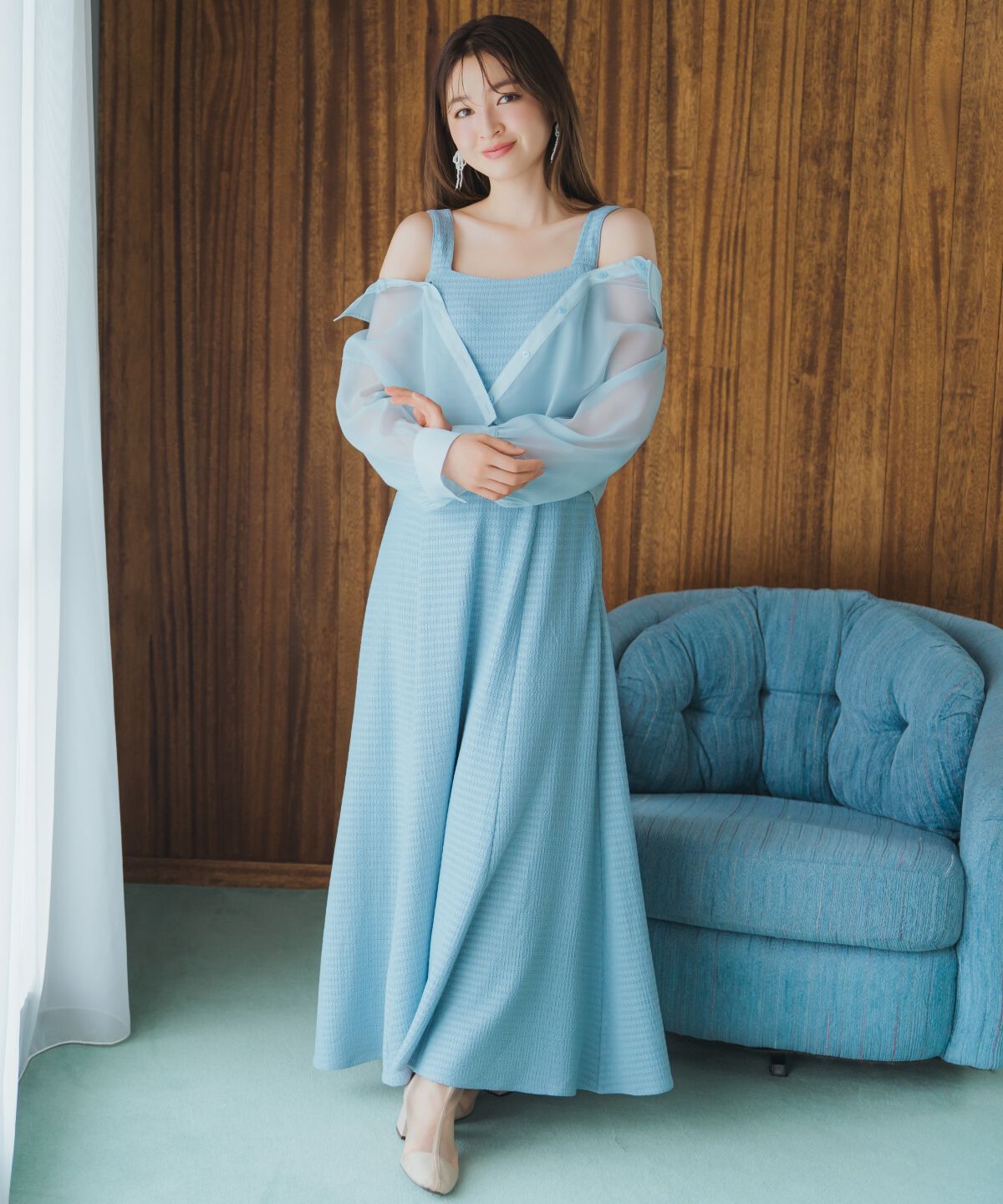 WILLSELECTION「シアーブラウス&times;カットソーマーメイドワンピース」|ワンピース|