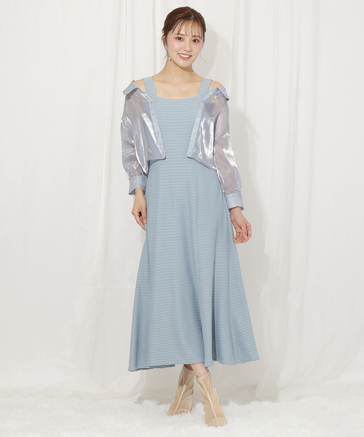 WILLSELECTION「シアーブラウス&times;カットソーマーメイドワンピース」|ワンピース|